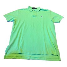 NICE Ralph Lauren Short Sleeve Polo Shirt Mens L Key Lime Green Pima Int... - $21.49