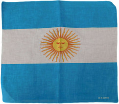 Argentina Country Red Outline 22&quot;x22&quot; 100% Cotton Bandanna - £8.41 GBP