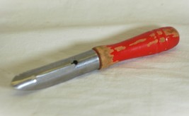 Hand Peeler Red Wooden Handle Vintage MCM USA - £7.77 GBP