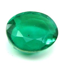 6.5Ct Green Emerald Quartz Doublet Oval Faceted Gemstone - £22.83 GBP
