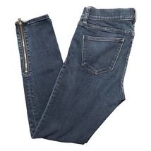 Madewell Skinny Skinny Zip Jeans Zippered Ankle Blue Jeans Dark Wash - S... - $23.22
