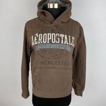 Aeropostale Womens XS Cotton Blend Brown Long Sleeve Hooded Sweatshirt * - £11.94 GBP