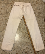 Vintage Levi’s 501 Jeans Mens Button Fly 501-0651 Denim  White USA  31 X 32 - $108.90
