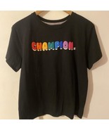 Champion Graphic Print Crew Neck Short Sleeve Jersey Womens T-Shirt Sz L... - £7.41 GBP