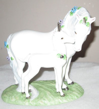 Love’s Devotion Mother/Child Porcelain Unicorn Figurine 1990 Princeton Gallery - £40.27 GBP