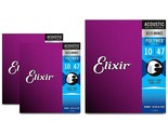 Elixir Extra Light Polyweb Acoustic Guitar Strings 3 Pack - £51.90 GBP