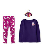 NWT Gymboree Girls Little Llamas Purple Tee Leggings Hair Accessory 5T  ... - £24.22 GBP