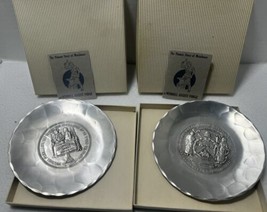 Wendell August Forge Free Masons Handmade Aluminum Plates Set Of 2 With Org Box - £18.50 GBP