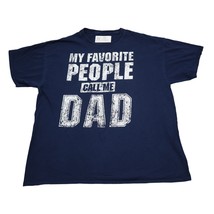 Casual Shirt Mens Blue Crew Neck Short Sleeve My Favorite People Call Me Dad Tee - £11.82 GBP