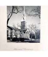 Harvard University 1956 Calendar Photogravure Memorial Church College DW... - €77,27 EUR