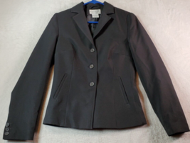 Hennes Blazer Jacket Womens Size 4 Black Long Sleeve Single Breasted 3 Button - £15.82 GBP