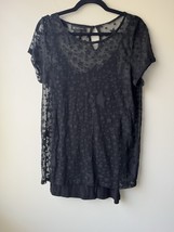 INC International Concept Women&#39;s Cami Blouse Top Black Size XL - $15.83