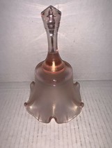 Vintage Fenton Pink Iridescent Stretch Glass Bell 75th Anniversary - £12.02 GBP