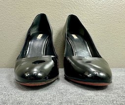 Miu Miu PRADA Black Patent Leather Pump Shoes Size 37 IT / 7 US Made in Italy - £39.80 GBP