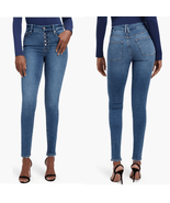 Good American Good Legs Exposed Button High Waist Skinny Jeans, Size 4, NWT - $1,473.33 MXN
