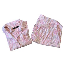 Lauren Ralph Lauren Womens Pajama Set Size M Pink Paisley Short Sleeve S... - $37.50