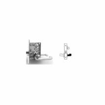 Office Mortise Trim Only with P Lever &amp; LN Rose, Satin Chrome - $444.65