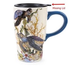 Minigift Keramik Sea Turtle Kaffee Tasse W / Aus Deckel - £13.50 GBP