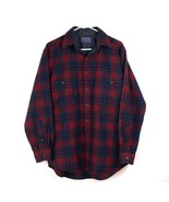 Vtg PENDLETON Wool Flannel Plaid Shirt Men&#39;s Medium Button Up Long Sleev... - £25.96 GBP