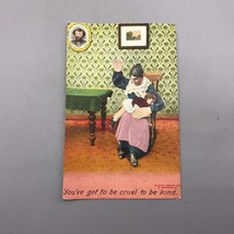 Antique Bamforth c1908 Spanking Postcard You&#39;ve Got To Be Cruel To Be Kind - £15.45 GBP