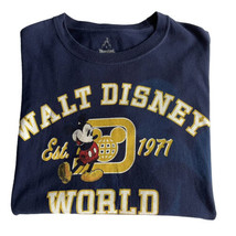 Walt Disney World Mickey Mouse Shirt Size Large Blue By Hanes Short Sleeve - $10.98