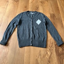 Size Small Old Navy Dark Gray Cardigan Sweater Argyle Jewel Buttons EUC - £17.32 GBP