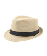 HOT Ivory Straw Jazz Fedora Hat Trilby Cuban Sun Cap - Panama Short Brim... - £15.12 GBP