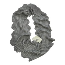 Liz Claiborne Endless Loop Scarf – Silver Metallic Crochet Knit – NWT - $298.24 MXN