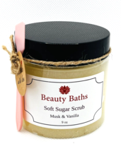 Musk Vanilla Soft Sugar Scrub Exfoliating Body Scrub gift for her bath s... - $9.45