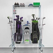 GOLF BAG CLUB EQUIPMENT ORGANIZER STORAGE RACK BAGS STAND GARAGE SPORT S... - $229.99