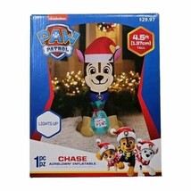 Gemmy Inflatable 4.5ft Paw Patrol Christmas Chase Santa Paws Sack Inflatable New - $49.49