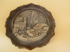 7&quot; Passionss Spieldorf Oberammerga Carved Wood Town Wall Hanging - €82,54 EUR