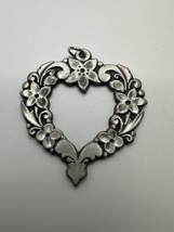 Vintage R Tennesmed Sweden Heart Necklace Pendant 5.7cm - £15.53 GBP
