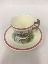 VintageCopeland Spode Leaping the brook Hound cup saucer Demi Ceramic Porcelain - £10.31 GBP