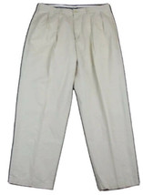 VGUC Polo Golf Pleated Beige Pants Men&#39;s Waist 34&quot; X Leg 32&quot; 100% Cotton - £21.33 GBP