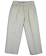 VGUC Polo Golf Pleated Beige Pants Men&#39;s Waist 34&quot; X Leg 32&quot; 100% Cotton - £20.87 GBP