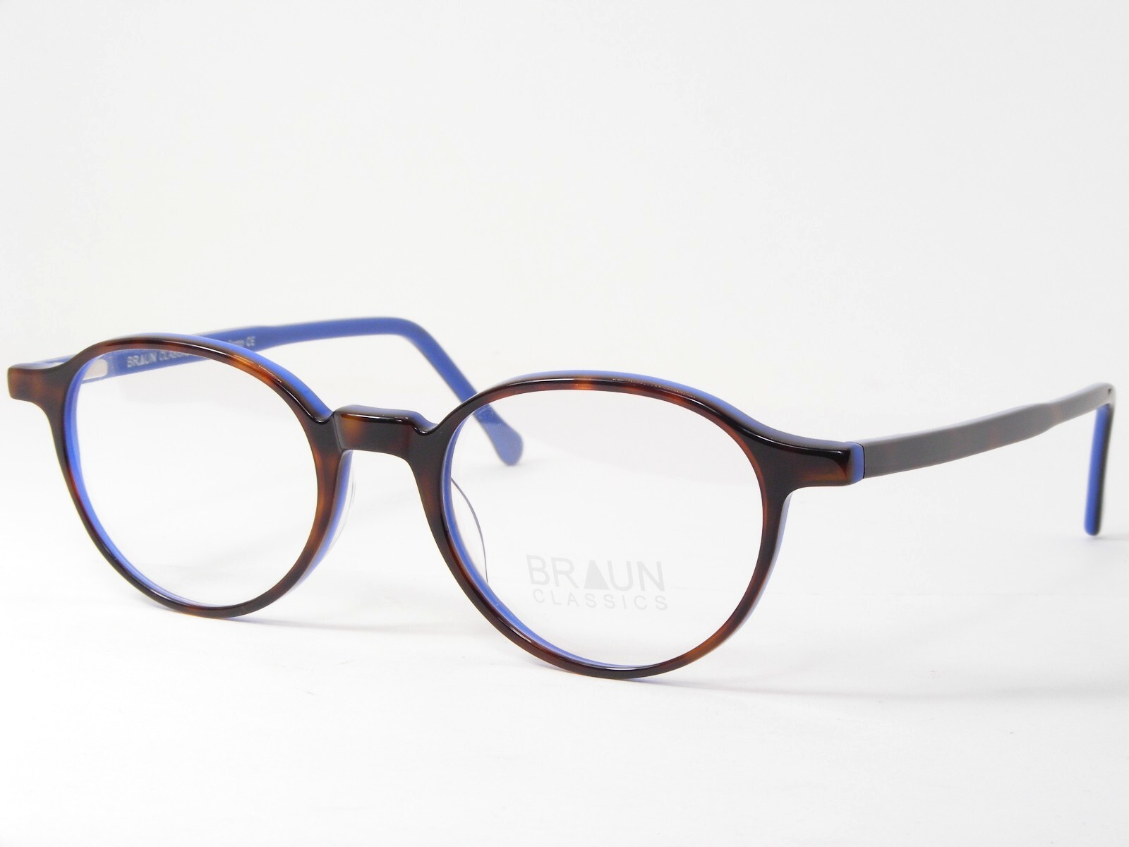 Lunettes Uniques Brauns Classiques 34 Col. 25 Tortue Marron/ Bleu 46-18-... - $135.64
