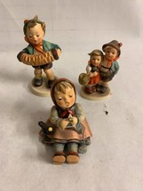 Vintage Set of 3 Hummel, Goebel figurines Surprise Happy Pastime Accordion Boy - £71.21 GBP