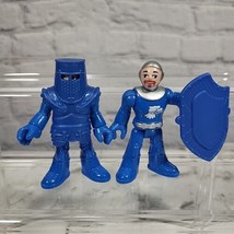 Fisher-Price Imaginext Action Figures Blue Midevel Knights Soldiers Lot Of 2  - £9.34 GBP