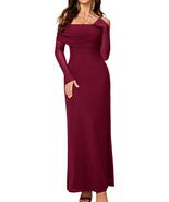 Colysmo Women Off Shoulder Mesh Bodycon Maxi Dress Burgundy Size XL - $552.12 MXN Colysmo Women Off Shoulder Mesh Bodycon Maxi Dress Burgundy Size XL - $552.12 MXN