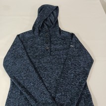 Columbia XK0215 Women's 1/4 Button Gray Pullover Hoodie Henley Sweatshirt Size M image 15