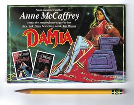 Damia By Anne Mc Caffrey Promotional Bookstore 4.5&quot;x7&quot; Ad Card 1992 Book Sci-Fi - £18.49 GBP