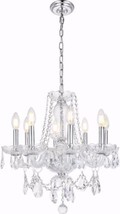 Pendant Light PRINCETON Transitional Chrome Crystal Steel Royal-Cut Wire Glass - £454.83 GBP