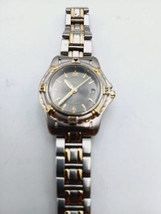Vintage Fossil Watch Women Silver Gold Tone Gray Dial Date New Battery - $28.04