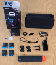 GoPro Hero 9 Black Action Camera Bundle EXTRA BATTERIES 256GB SD 5K 4K C... - $197.99