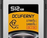 512G Cfexpress Type B Memory Card,Up To1700Mb/S Read1480Mb/S,Write Raw 4... - $537.99