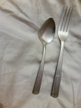 Imperial USA Vintage Stainless Dinner Fork and Teaspoon EUC - £12.67 GBP