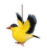 Bouncy Gold Finch Bird NWT Hanging Decor Garden Indoor Outdoor - $29.69