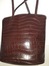 Bueno brown croc embossed tote handbag purse Classic Fashion Stylish Any... - £31.37 GBP