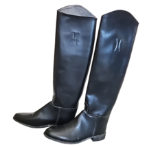 English Tall Riding Boots Equestrian Black Size 8 Made in USA image 2